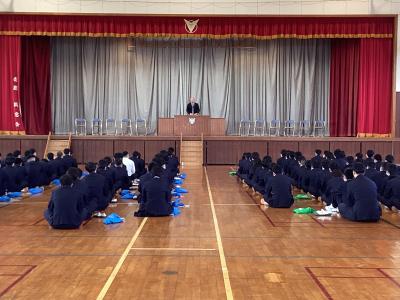 始業式、学校長訓話